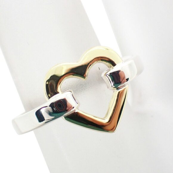 TIFFANY Authentic Gold Heart Ring - Picture 2 of 10